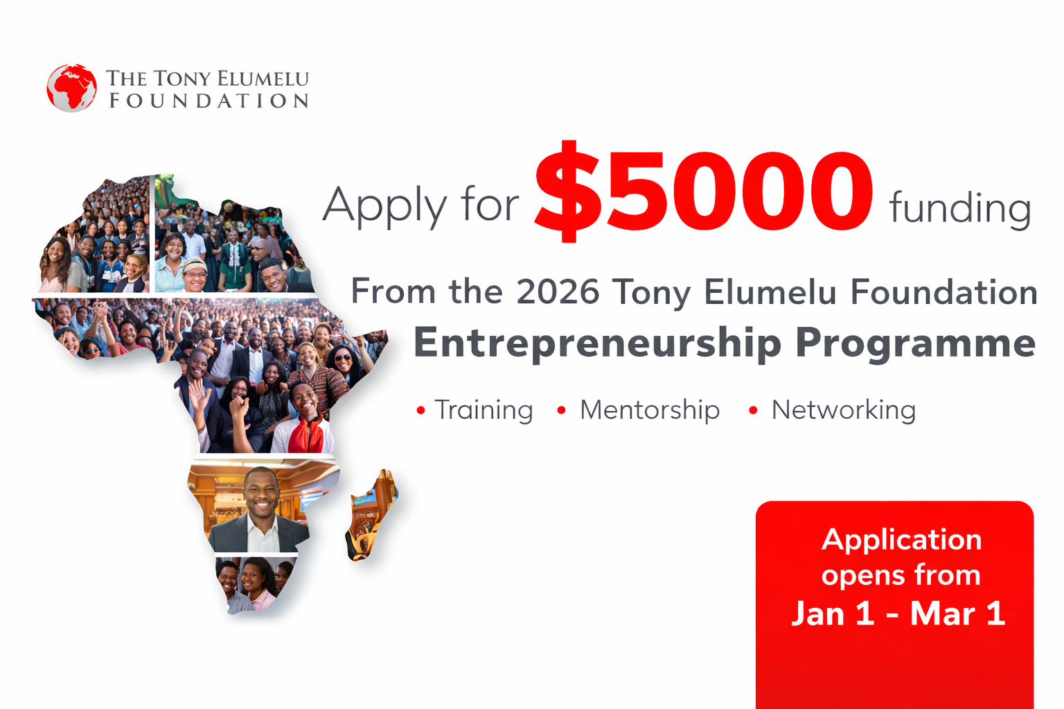 $5,000 Tony Elumelu foundation grant for African Entrepreneurs 2026: How to apply and win