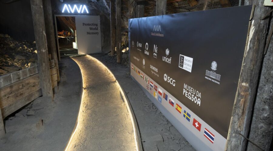 The vault in the decommissioned coalmine where data from around the world is stored. Photograph courtesy of AWA